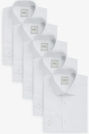 Next Easy Care Single Cuff Shirts 5 Pakke43cm L (UK 17 L)
