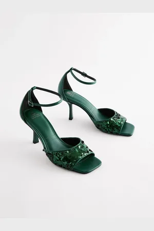 Next Forever Comfort Open Square Toe Sequin Sandals