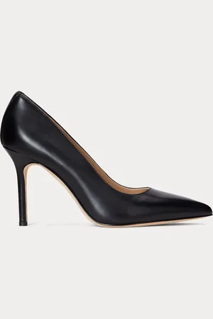 Ralph Lauren Lindella II Burnished Leather Heels