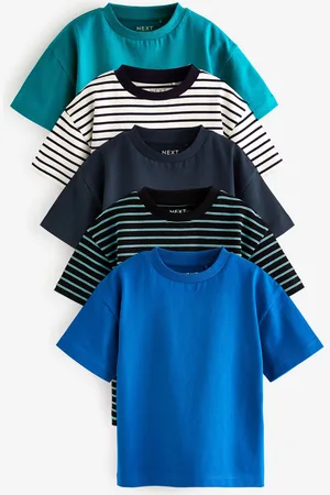 Next 100% Bomuld Kortærmet T-shirt 5 Pakke (3mdr.-7år)6 - 7 år (116 - 122cm)