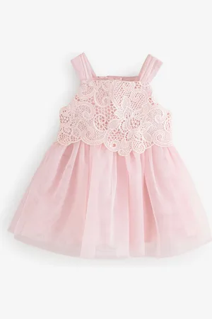 Monsoon Baby Anna Long Sleeve Lacy Dress10 - 18 måneder (76 - 86cm)