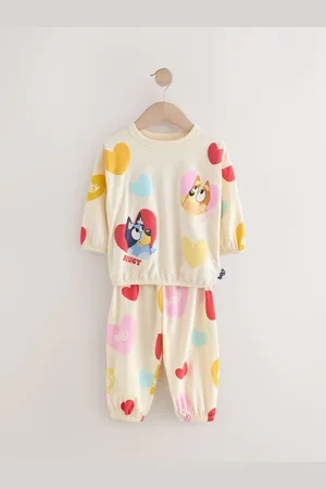 Next 100% Cotton Bluey Heart Print Poj Jogger Pyjamas 1 Pack (12mths-8yrs)104110cm