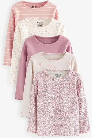 Next Ribbede langærmede toppe 5 -pakke (3mdr.-7år)4 - 5 år (104 - 110cm)