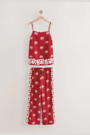 Next Linen Blend Cami Vest Pyjamas