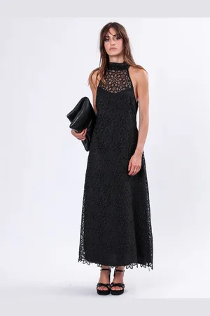 Religion Anna High Halter Neck Lace Maxi Dress with Tie Sash38