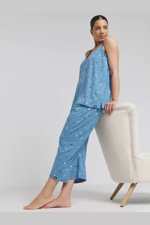 Simply Be Pretty Lounge Fold Top Culotte Pyjamas Set52-54