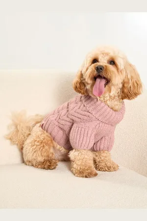 Lipsy London Super Soft Cable Design Hundetrøje med uldS