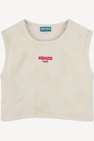 Kenzo Natural Logo Palm Tree Tank Top And Shorts Set116122cm