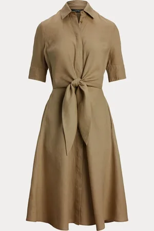 Ralph Lauren Wakana 100% Hør Med bælte Skjortekjole44