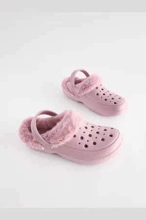 Next Womens Faux Fur Lined Clogs Slippers