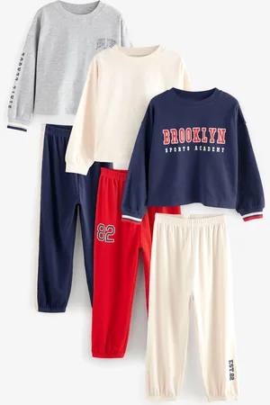 Next 100% Cotton Joggers Pyjamas 3 Pack (3-16yrs)10 år (140cm)