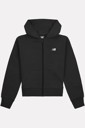 New Balance Small Girls Brush Back Logo Zip Hoodie9 - 10 år (134 - 140cm)