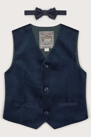 Monsoon Velvet Waistcoat and Bow Tie Set10 år (140cm)