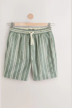 Next Cotton with Linen Drawstring Waist Stripe ShortsX-Large