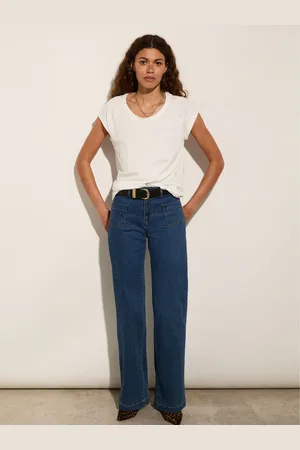 Baukjen Blå Robyn Økologisk Bomuld Stræk Jeans