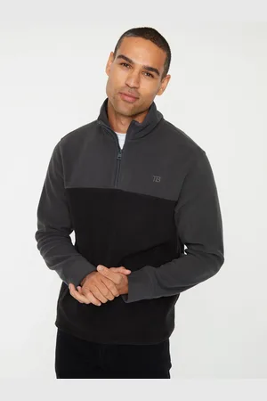 Threadbare Two Tone Quarter Zip Fleece JumperXL