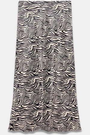 mint&berry Zebra Print Satin Slip Skirtmedium