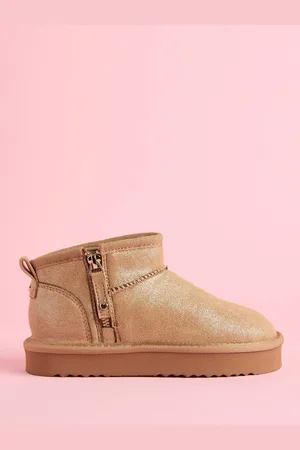Lipsy London Flatform Mule Side Lynlås Kunstpels Ruskind Foret Ultra Soft støvletter