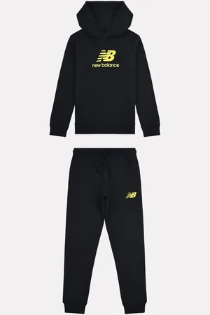 New Balance Drenge Brush Back Stacked Logo Hættetrøje Sæt15 - 16 år (170 - 176cm)