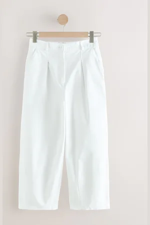 Next 100% Cotton Elaticated Waist Barrel Leg Trousers