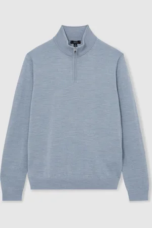 Reiss Blackhall Merino Wool Half-Zip JumperL