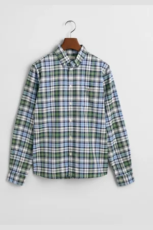 GANT Regular Fit Checked Archive 100% Organic Cotton Oxford Shirt15 år (170cm)