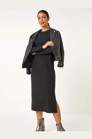 Roman Textured A-Line Knitted Jumper Dress44