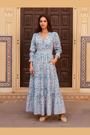 ASPIGA Billie 100% Organic Cotton Block Print Dressmedium