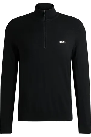 HUGO BOSS Branded Quarter Zip Dry-Flex Fabric SweaterXXL