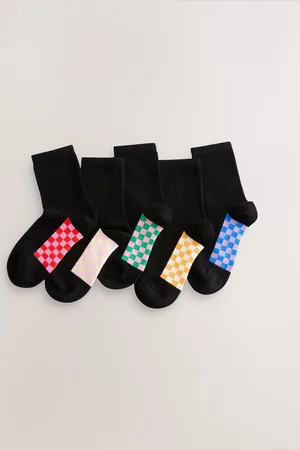 Next Cotton Rich Footbed Ankle School Socks 5 PackUK 6 - 8.5