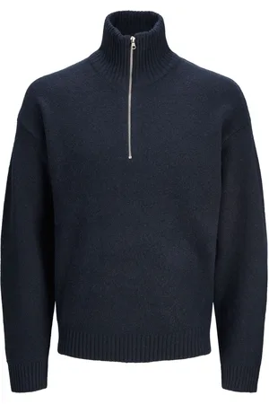 JACK & JONES Knitted Quarter Zip JumperL