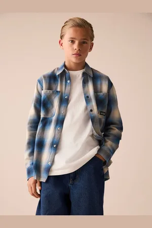 Next 100% Bomuld Langærmet Ternet skjorte (3-16år)13 år (158cm)
