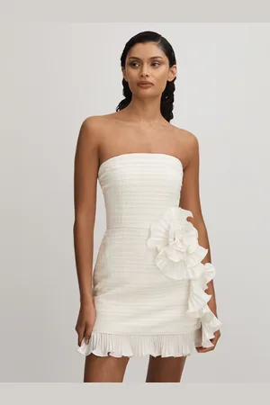 AMUR Strapless Ruffle Mini Dress34