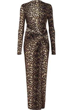 DASKA Athena Side Twist Maxi Dress With Long Sleevesmedium