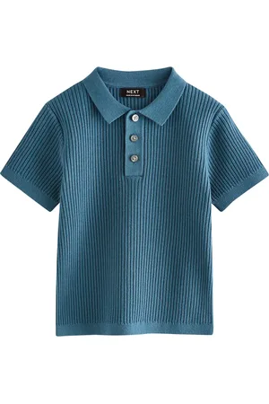 Next Button Neck Knitted 100% Cotton Polo Shirt (3mths-7yrs)8692cm