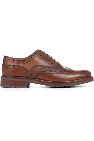 JONES BOOTMAKER Mens Brown Bertie Oxford Leather Brogues