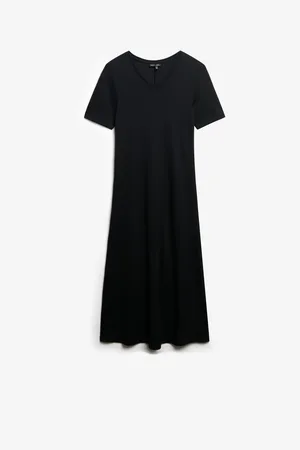 Superdry Short Sleeve V-Neck Midi Jersey 100% Cotton. Dress44