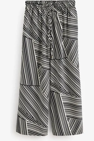 Evans Striped Air Flow Black Trousers50