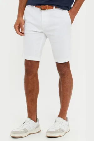 Threadbare Cotton Stretch Turn-Up Chino Shorts with Woven Belt38 R