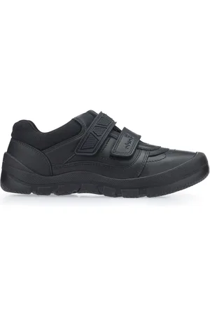 Start Rite Start-Rite Rhino Warrior Riptape Black Leather School Shoes