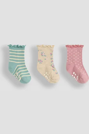 JoJo Maman Bébé Floral Socks 3 Pack1 - 2 år (80 - 92cm)