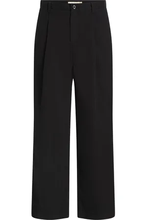 Calvin Klein Cropped Pleated 100% Cotton Trousers31B x 31L (UK 31 R)