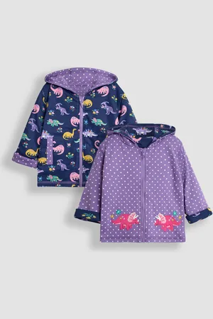 JoJo Maman Bébé Dino Appliqué Reversible Hoodie4 - 5 år (104 - 110cm)