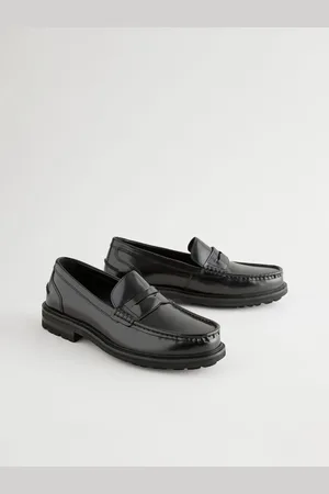 Next Leather Cleated Sole Penny Loafers