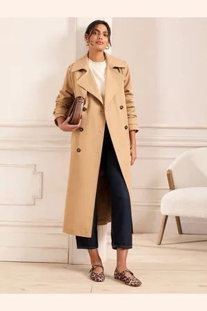 Love & Roses Belted Double Breasted Trench Coat36