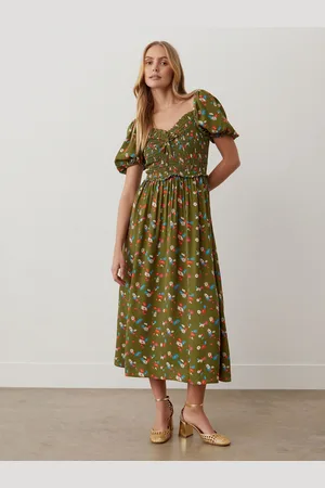 Finery London Lacey Crepe Floral Print Midi Dress44