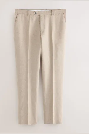 Next Tailored Fit Linen Texture Suit Trousers32r