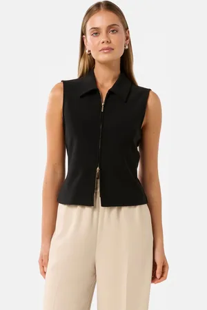 Forever New Vienna Zip Detail Collar Topsmall
