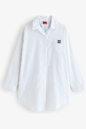 HUGO BOSS Stacked Logo Pin Stripe 100% Cotton ShirtM