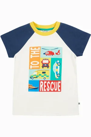 Frugi White Reid Raglan 100% Organic Cotton T-Shirt128134cm